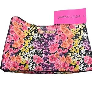 Betsey Johnson Floral Bag - Pink, Yellow, Black